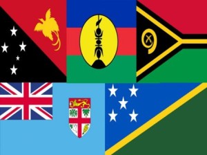 Bendera negara-negara Melanesia (Foto: ist)